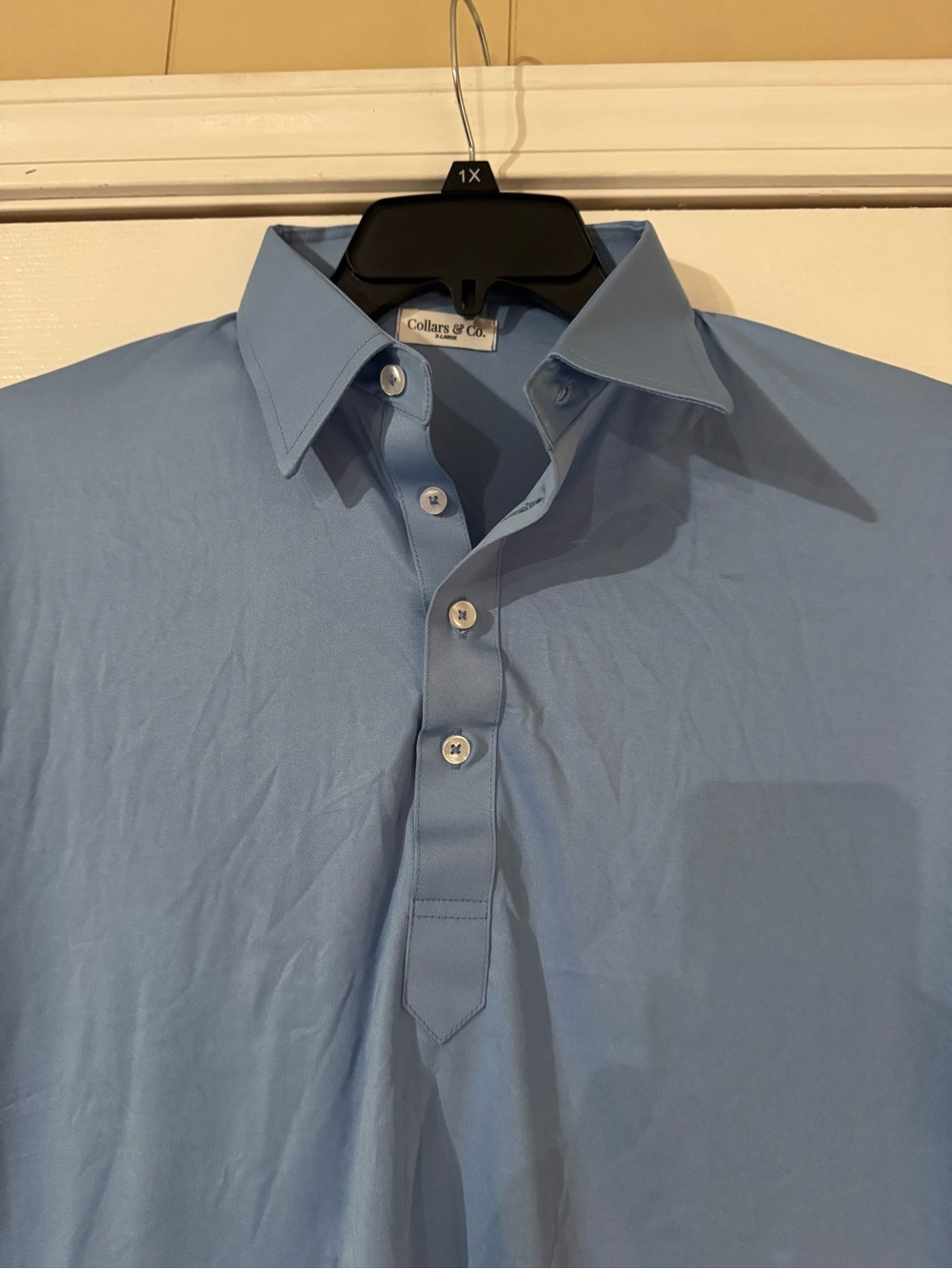 Collars & Co. Men's Light Blue Casual Button-Down Shirt